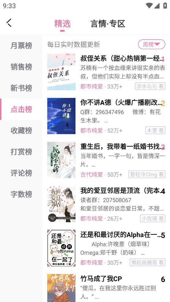 甜心小说截图2