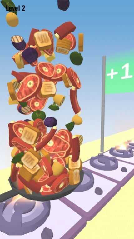 食物翻转3D（Food Flip 3D）截图0