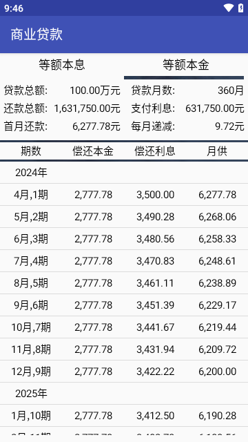 贷款计算器截图1