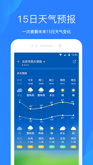 天气预报24小时实时查询截图1