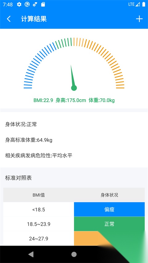 BMI指数计算器截图1