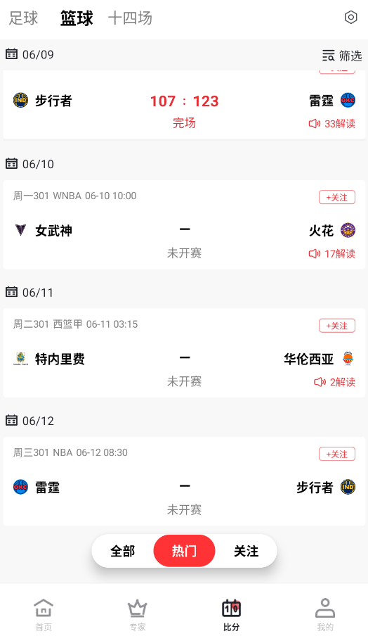 足篮比分