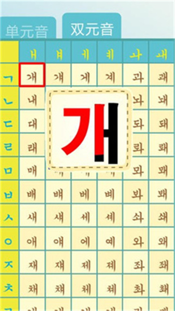 韩语发音表截图0