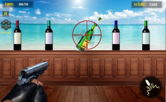 瓶子射击挑战游戏